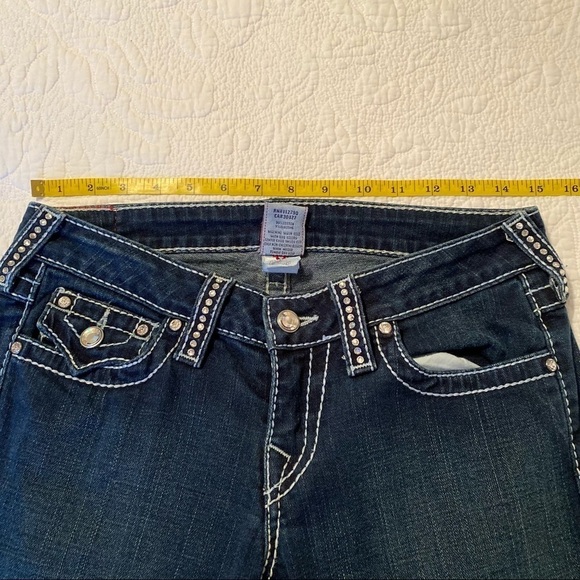 True Religion Disco Joey Big T Fray Hem Twisted Seam Jeans - 28 - Picture 9 of 16